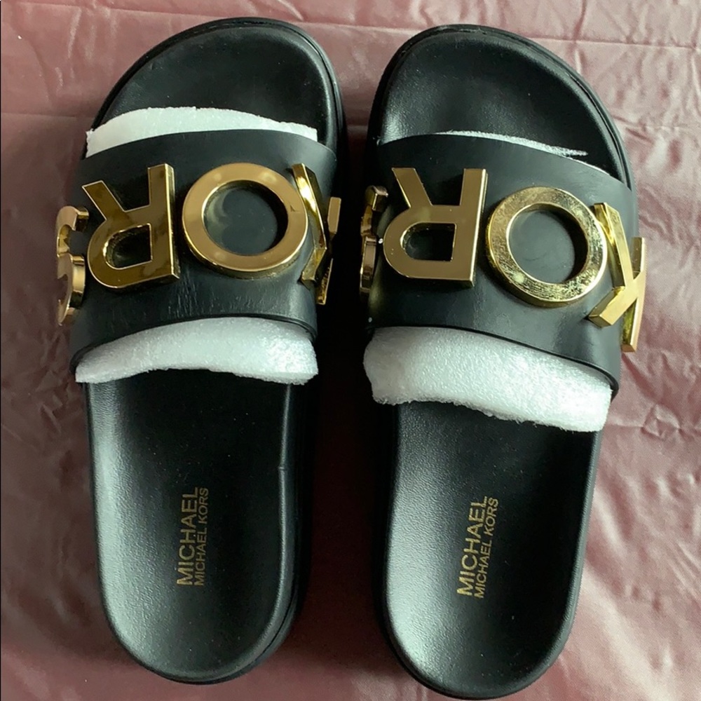 Michael kors cortlandt embellished leather slide